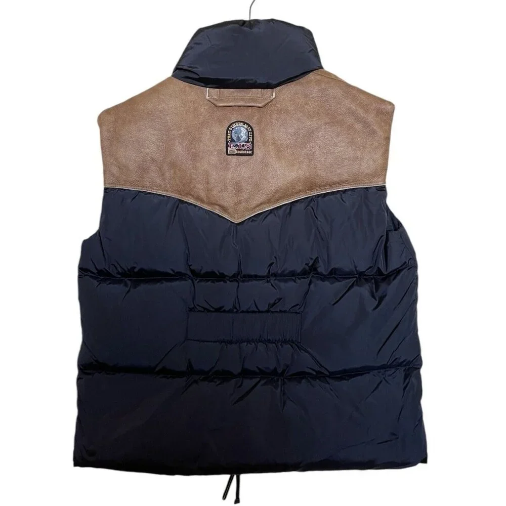 Parajumpers Vest Womens Size Small S Black Down Puffer Leather Western $995‎